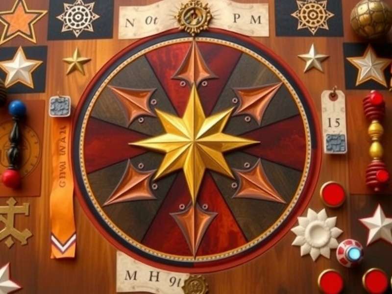 Ancient Powerful Angle Star Game Board